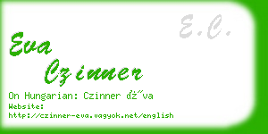 eva czinner business card